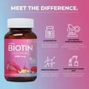 Biotin Tablets for Hair, Skin and Nails | Biotin Vitamin B7 Tablets for Men and Women | Hair Vitamin for Hair Growth | No Side Effects (60 Tablets)