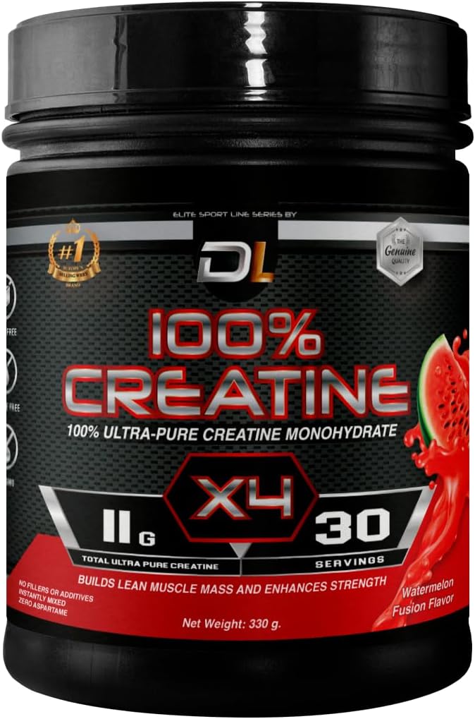Ultra-Pure Creatine Monohydrate Powder | 100% Micronized Creatine | Build Lean Muscle Mass, Boost Performance, Endurance & Supports Muscle Recovery | No Sugar | 30 Servings (300g, Watermelon)
