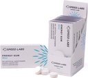 Laboratorios de Velocidad Mint Natural Caffeine Energy Gum 25mg Caffeine, Taurine, B Vitaminas Por Pieza, 48 Cantidades (6 Packs de 8) Sugar Gratis, Cero Calories, Naturalmente Endulzado, Gluten Gratis