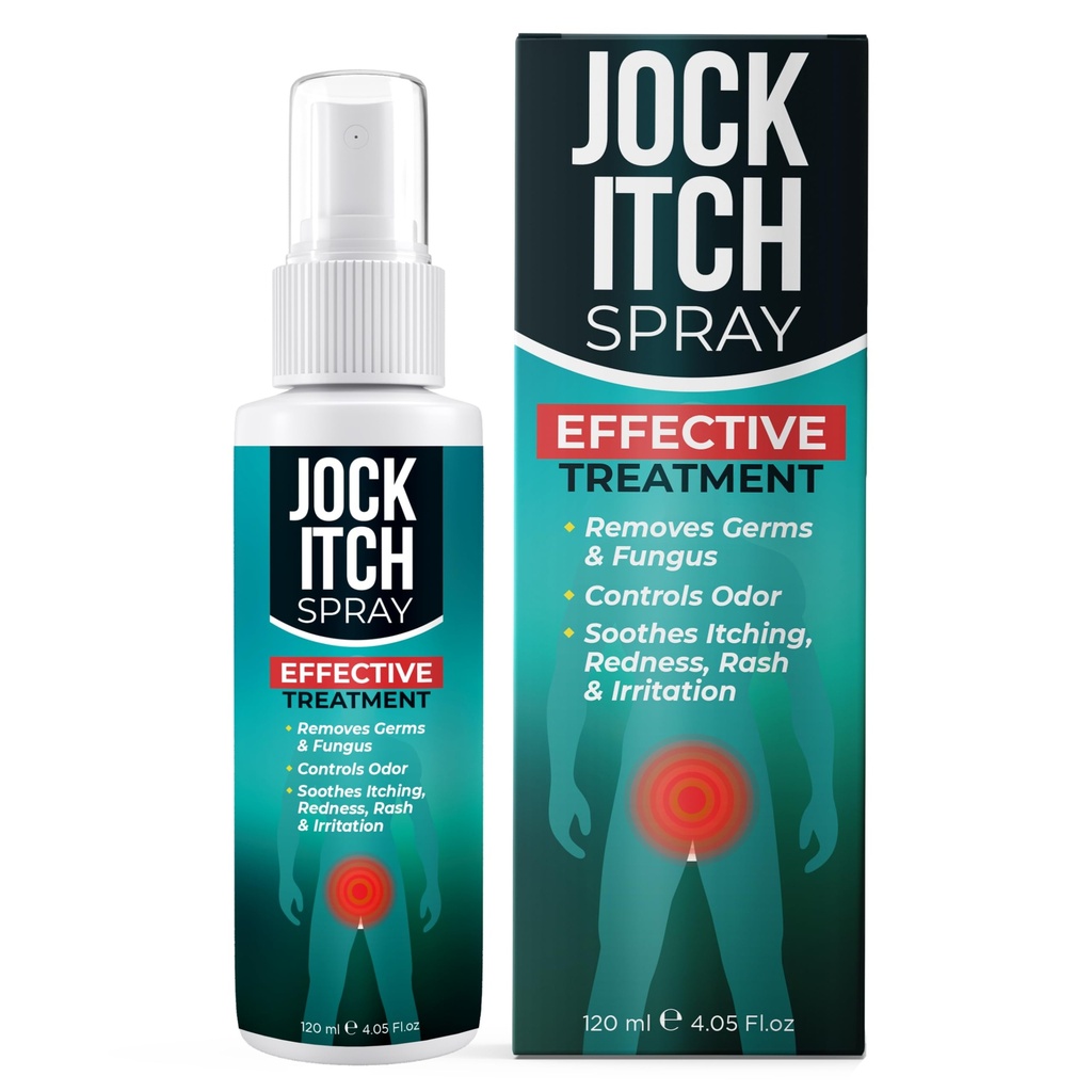 Jock Itch Spray tóxico Antifungal Spray for Jock Itch ¦ Soothes Itchy, Esquí Irritated en Groin &amp; Inner Thighs ¦ Targets Ringworm & Intertrigo ¦ Fast Absorption & Deep Penetration Relief