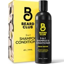The Beard Club Mens 2 en 1 Set de champú y acondicionador - Sulfate Free, Moisturizing, Citrus Scented for Curly Hair Care and Dry Scalp Care