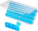 Organizador de píldoras mensuales Daviky 1 vez al día, Month Pill Box Organizador 30 días, 31 días Caja de píldoras diarias Una vez al día, Organizador de píldoras de viaje mensual para mantener vitaminas, suplementos y medicamentos