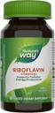 Manera de la naturaleza Riboflavin Vitamina B2, soporta la producción de energía celular*, Vegan, 30 Tabletas (paquete mayo Vary)