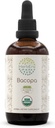 HerbEra Bacopa B120 USDA Organic Tincture ← Extracto libre de alcohol, gotas herbales de alta potencia, relajación, efecto cognitivo positivo TEN Certified Organic Bacopa (Bacopa Monnieri) Dried Herb 4 OZ