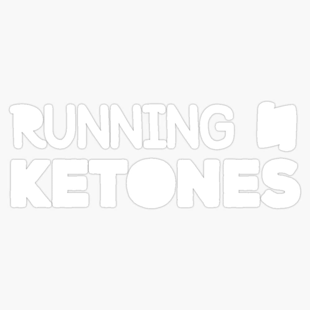 Magnet Running On Ketones Keto Diet Gym Workout Magnet Vinyl Magnetic Sticker Tamaño 5"