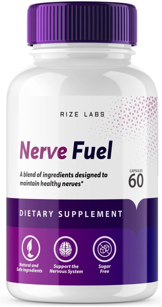 rize labs - Nerve Fuel Capsule Supplement Used for Lessening The Intensity and Frequency of Nerve Pain, Pills for Restoring Energy, to Alleviate Nerve Ending Pain (60 Capsules)