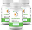 Ben's Natural Health Daily Energy B-Vitamin Complex with TMG and Zinc for Natural Energy, Stress, Focus & Immune Support, 30 Capsules, 3 Pack