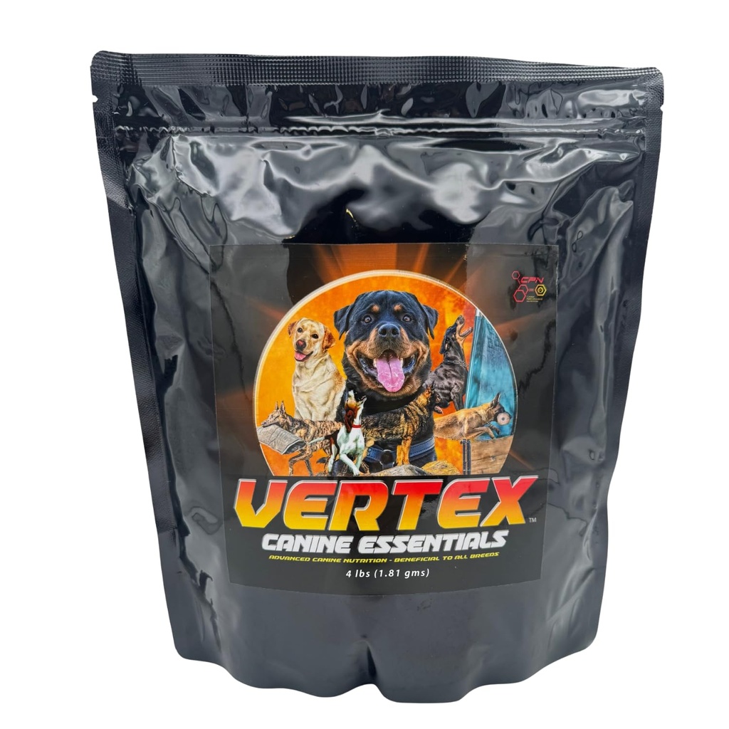 Suplemento de perros de alto rendimiento de Vertex – Vida predigestada, Whey &amp; Egg Protein – apoya el músculo, la recuperación, la fertilidad, la digestión " producción de leche – Ideal para trabajar, criar " perros activos - 4LBS