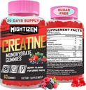Creatine Monohydrate Gummies for Men & Women, Creatine for Women Chewables Creatine Monohydrate with Taurine & Vitamin B12, Pre-Workout Gummies for Max Strength, Energy & Endurance, Berry 60 Counts