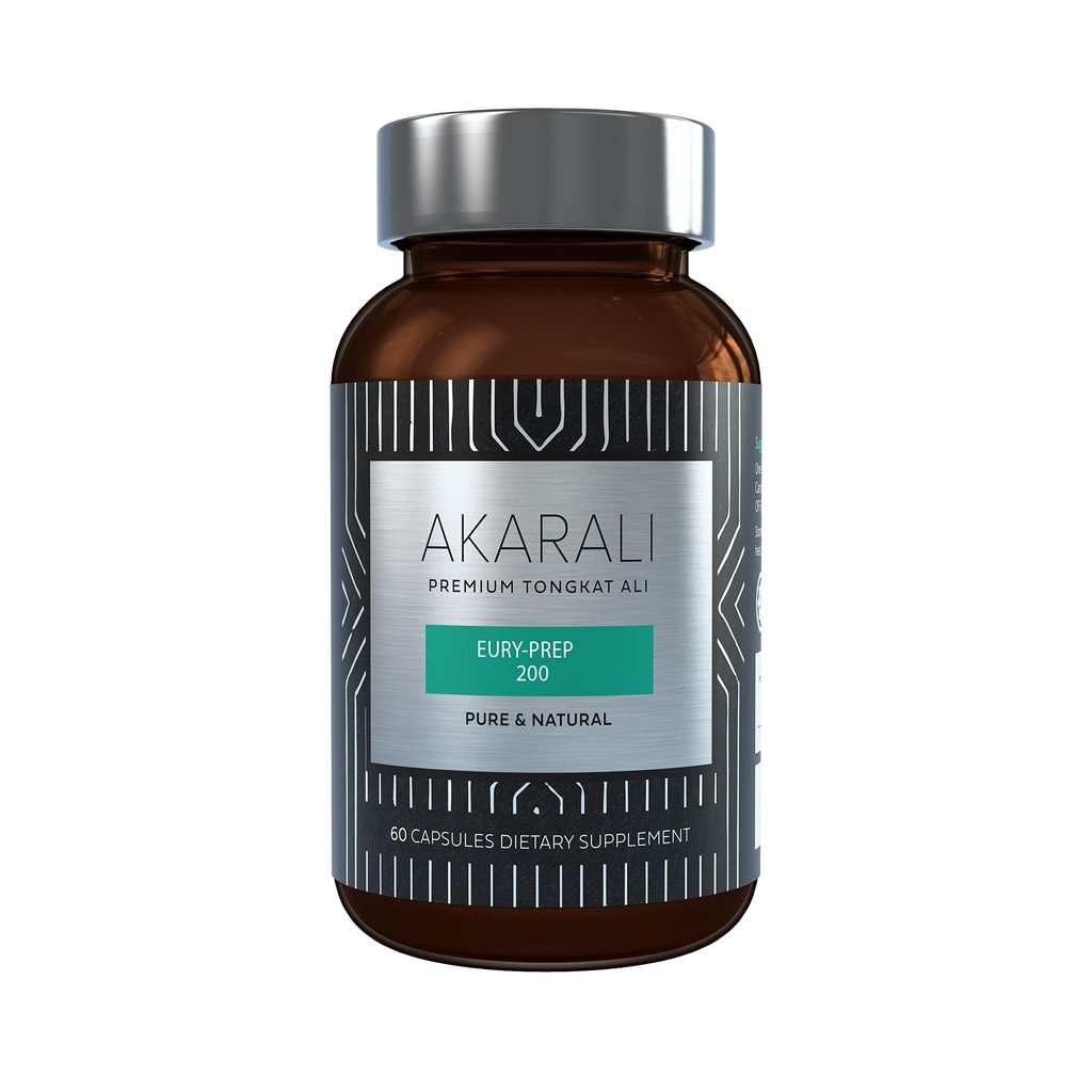 AKARALI Pure Tongkat Ali Longjack 200:1 Altamente concentrado 1.5% Eurycomanone US Patented Physta® Freeze-Dried Extraction Technology soporta fuerza, energía y rendimiento (60 Cuenta)
