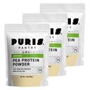 PURIS Orgánica Pea Protein Powder – USDA Orgánica Vegan Protein  27g Plant Protein Por Serving ← No Gluten-Free Soy-Free ← Clean Label Silenciosa Prueba Silenciosa 3 lb (3 Pack)