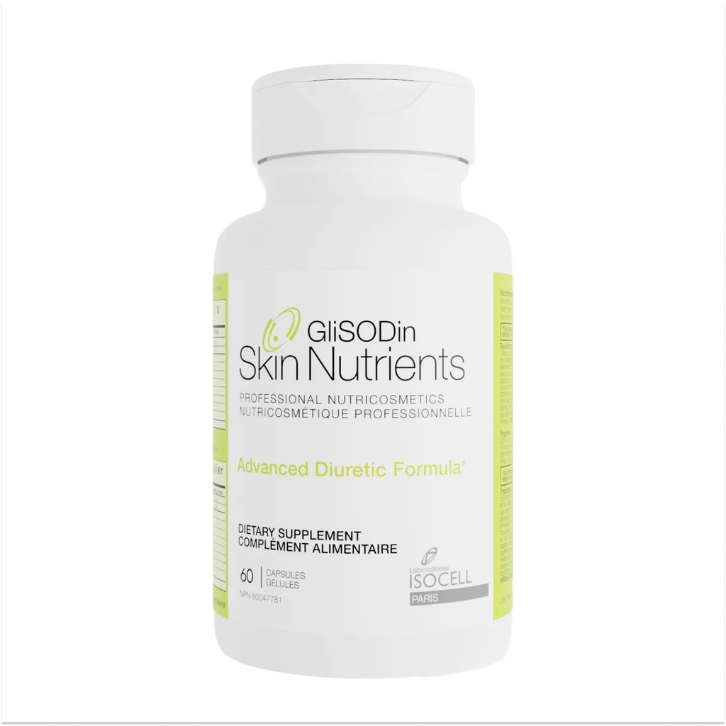 Glisodin Diuretic - Nutraceutical mejora el drenaje natural para reducir la hinchazón asociada con la retención fluida - tiene propiedades de purificación Que Ayuda a eliminar toxinas - 60 cápsulas