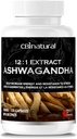 CBInatural Ashwagandha 12:1 Extract 500mg (6000 mg Equivalent) – Energy, Vitality & Men’s Wellness Support – 120 Vegan Capsules, 4-Month Supply