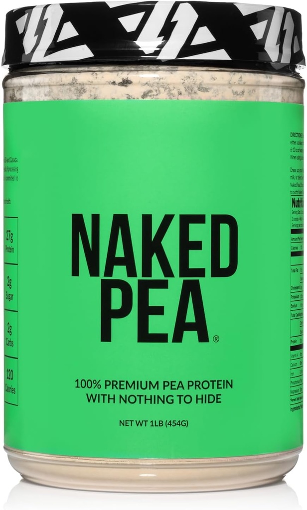 Naked Pea - Pea Protein Isolate - Plant Based, Vegetarian &amp; Vegan Protein. Easy to Digest, Non-GMO, No Lactose, No Soy and Gluten Free - 15 Servings