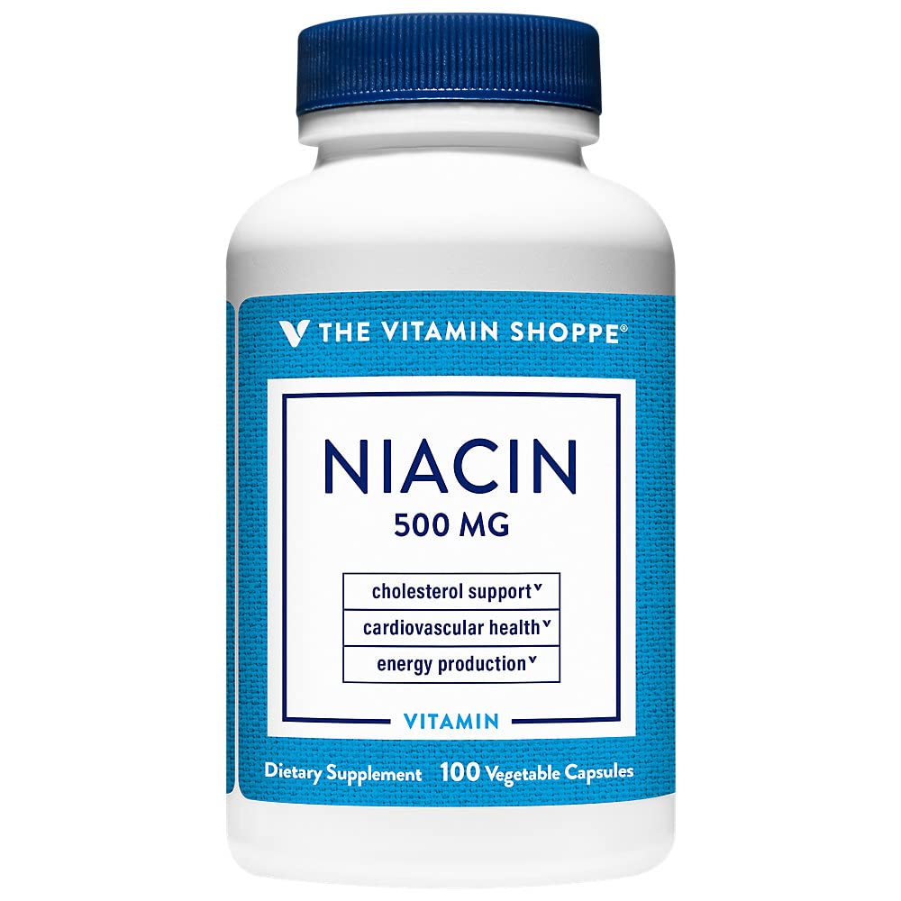 La vitamina Shoppe Niacina - Cholesterol Soporte - 500 MG (100 cápsulas vegetales)