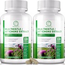 Liver Cleanse Detox & Repair 120 Capsules, 16-in-1 Herbal Liver Support Supplement with Milk Thistle, Artichoke, L-Ergothioneine, Turnjujube Dandelion Extract for Liver Renew & Antioxidant (2 Pack )