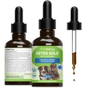 Pet Wellbeing Detox Gold for Dogs - Gentle Detoxification & Elimination Support, Immune System Care, Nettle, Beat Thistle, Burdock Root - Veterinarian-Formulated Herbal Suplemento 2 oz (59 ml)
