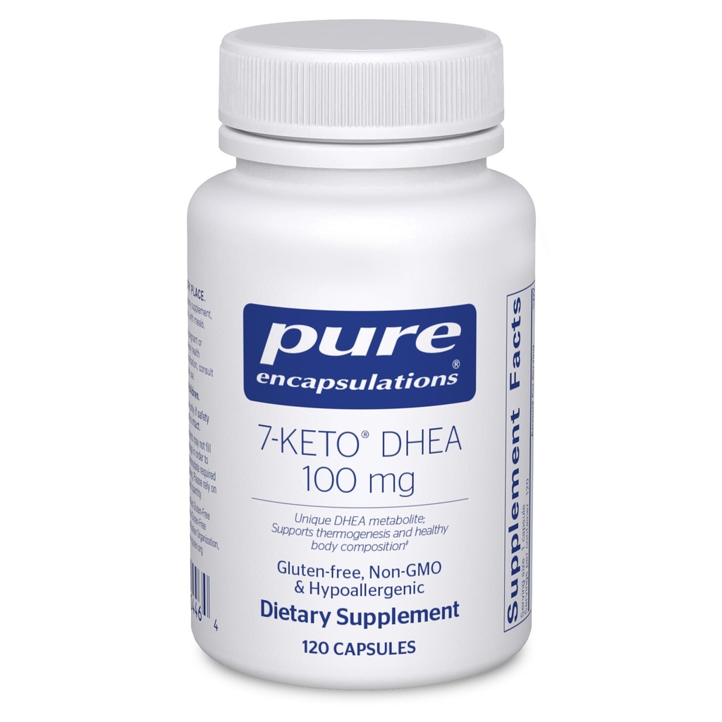 Encapsulaciones puras 7-Keto DHEA 100 mg ← Unique DHEA Metabolite Suplemento de Apoyo a la Termogénesis y Composición del Cuerpo Saludable*
