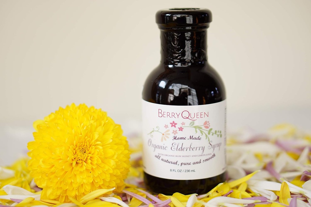 Original Orgánica Elderberry Syrup - Puro Natural - Inmunity Boost - Suplemento Herbal - Fácil como Jugo Amado por Niños y Adultos - 8 oz