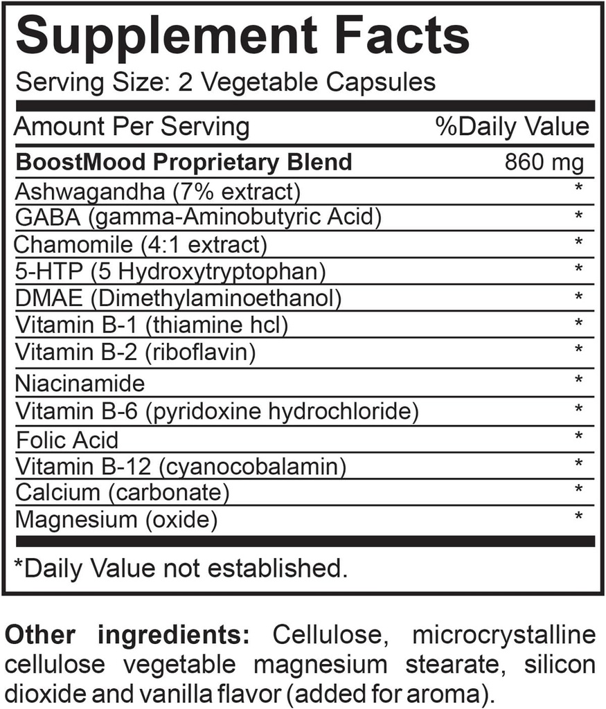 BoostMood Natural Mood Support Dietary Supplement