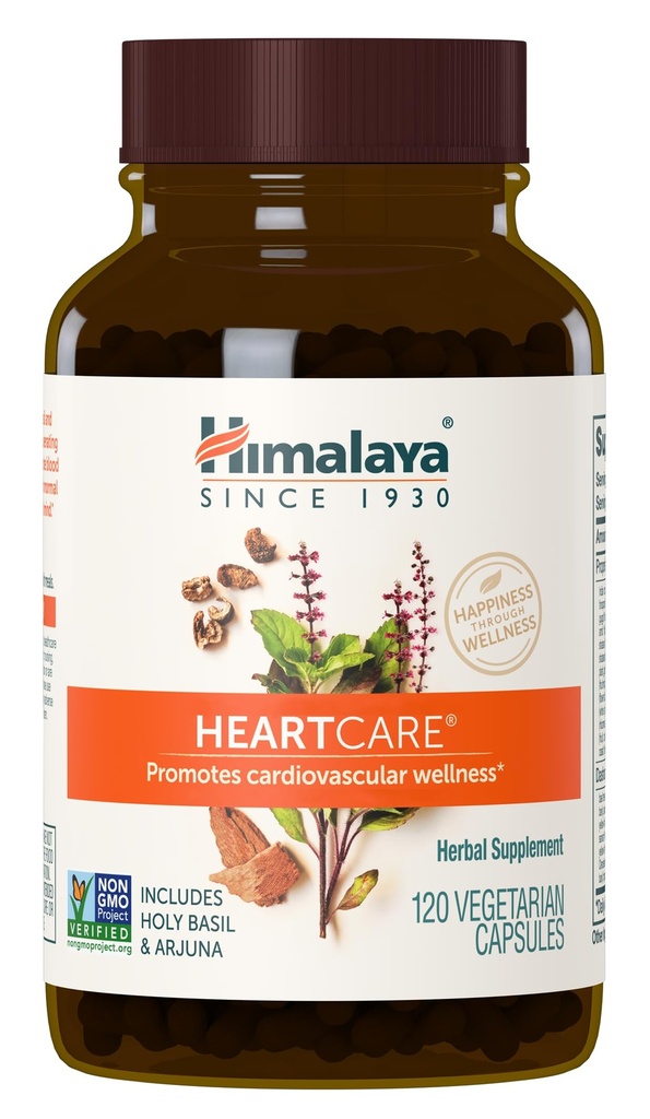 Himalaya HeartCare - Herbal Heart Health Supplements with Ashwagandha and Amla - Vegan, Non-GMO, Gluten Free, 720 mg, 120 cápsulas