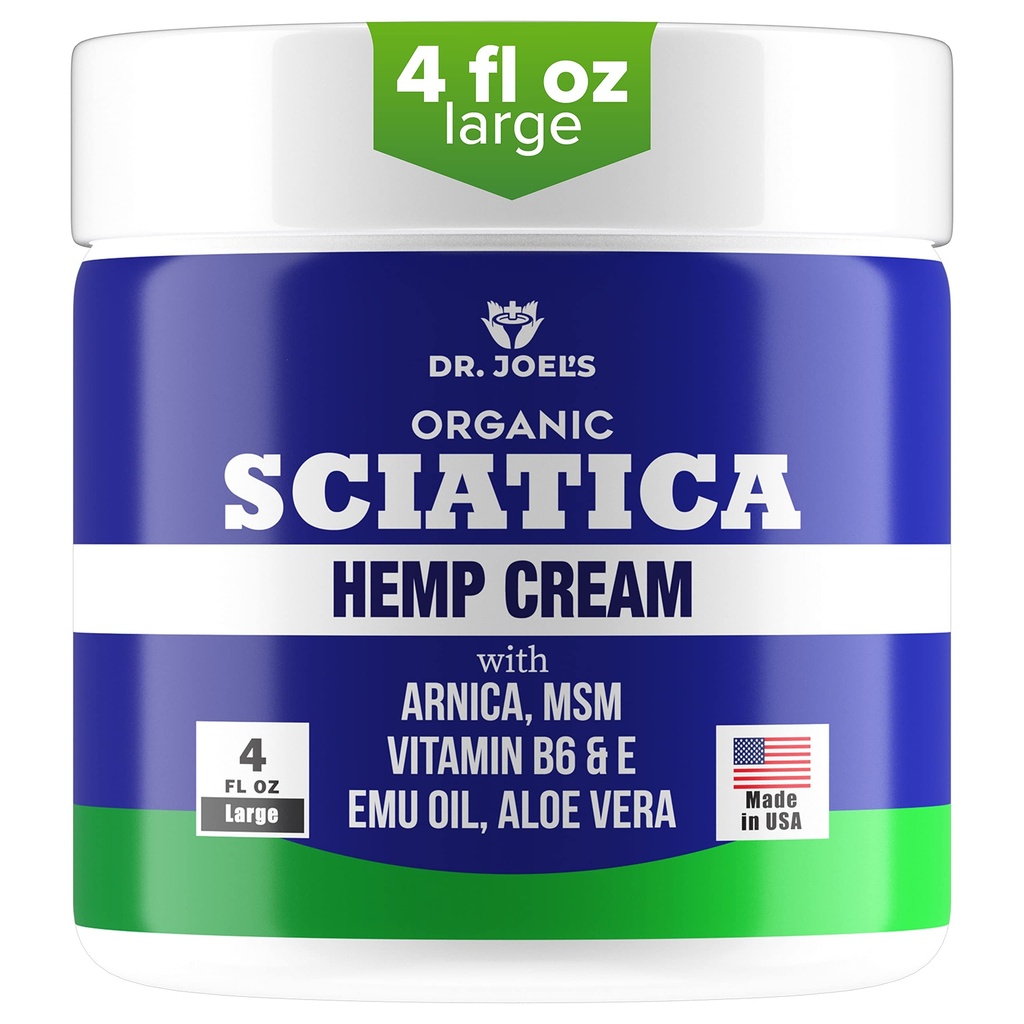 Crema Sciatica - Crema Sciatica Premium - Absorción rápida &amp; Alivio Máximo - 4 oz Paquete de Valor Grande - Hecho en Estados Unidos