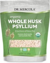 Dr. Mercola Organic Whole Husk Psyllium Dietary Supplement, 68 Servings (12 Ounces), Good Source of Dietary Fiber, Supports Digestive Health, Non GMO, Gluten Free, Soy Free, USDA Organic