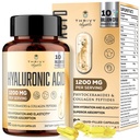 Cápsulas de ácido hialurónico 19-in-1 - Ácido hilúrico 1200 mg, con péptidos colágenos, vitamina C, fitoceramides - para piel, ojos, gastrointestinales, soporte de huesos (1 paquete)