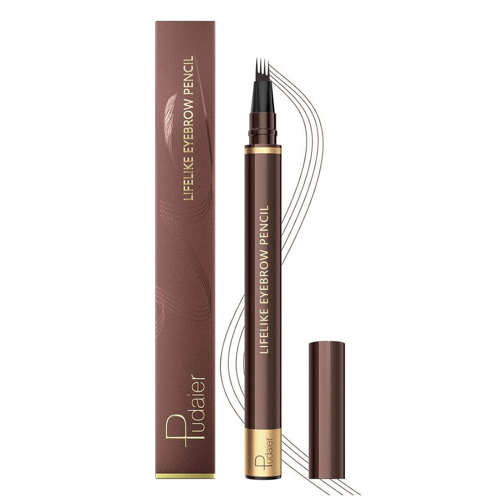 Pluma de la ceja Microblading, Pluma de la ceja mágica para las mujeres con 4 tenedor, Pluma de la máquina de Microblading, Aspecto natural, Pelo como golpes, Long Wearing