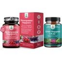 Bundle of Total Menopause Supplement with Dong Quai Vitex Chaste Berry " Black Cohosh for Natural Hormone Support and Liver Support NAC Suplemento con Milk Thistle for Liver Cleanse Detox " Repair