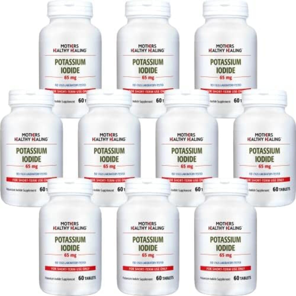 Potasio Iodide 65 mg KI Suplemento tención 600 Potassium Iodide Tablets  (Solamente uso a corto plazo) Potasio Tablets for Thyroid Support Iodine - YODO Naciente