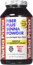 Yerba Prima Fiber Plus Senna Powder, 12 onzas - para uso a corto plazo para restaurar la regularidad, mejorada Apple Spice Flavor, Stevia Sweetened, proporciona un alivio suave durante la noche
