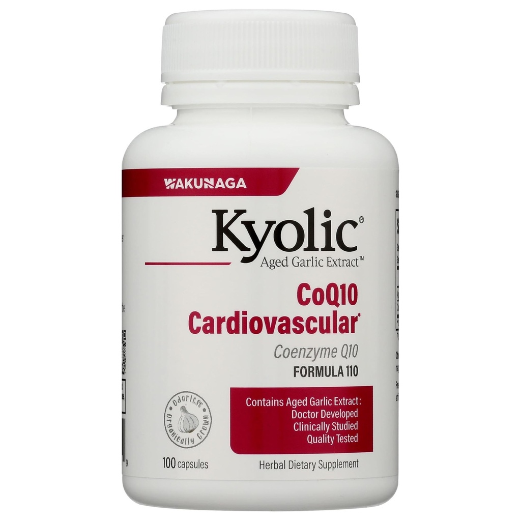 Extracto de ajo envejecido Kyolic Fórmula 110, CoQ10 Cardiovascular