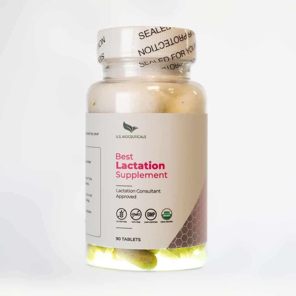 Organic Best Lactation Supplement Tablets - Goats Rue, Beat Milk Thistle, Fenugreek - Lactation Consultant Approved - Laboratory Tested - cGMP Manufacturing