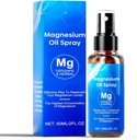 Espray de aceite de magnesio, spray de magnesio de 60 ml, 100% aceite de magnesio orgánico Extra fuerza, promueve el sueño calma y la relajación, el espray de magnesio para pies, sueño y cuerpo, fácil de absorber y utilizar