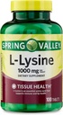 SPEC Lysine Amino Acid Supplements, 1 Tablet Por Serving,Spring Valley L-Lysine Supports a Healthy Immune System* 100 Count