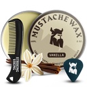 Estrangular el bigote de vikingo Kit de brezo &amp; bb - 2 oz, vainilla - Kit de baño completo de bigote para hombres - fuerte estilo &amp; cera fuerte Hold - Pocket-Sized Precision & Styling Comb