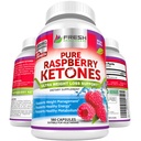 FRESH HEALTHCARE Puro 100% Raspberry Ketones Max 1000mg Por Serving - 3 Mes sin GMO - Advanced Weight Loss Support - 180 Capsules
