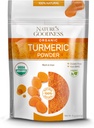 La bondad de la naturaleza Orgánica Turmeric Powder ← Pura Curcuma Root Spice  Raw Vegan Turmeric Curcumin Seasoning Rich in Vitamins &amp; Natural Antioxidants ← Non-GMO Gluten-Free 8 oz