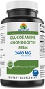 Brieofood Triple Strength Glucosamine Chondroitin MSM 2600mg/Serving Capsules, Supports Healthy Joint, Cartilage and Connective Tissue - Promotes Joint Comfort & Flexibility 180 Count