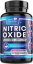 Extra Strength Nitric Oxide Booster - 3X Strength L-Arginine AKG & Citrulline Malate - Men & Women Premium Pre Workout Nitric Booster - Natural Energy & Muscle Support, Bottled in USA - 60 Capsules