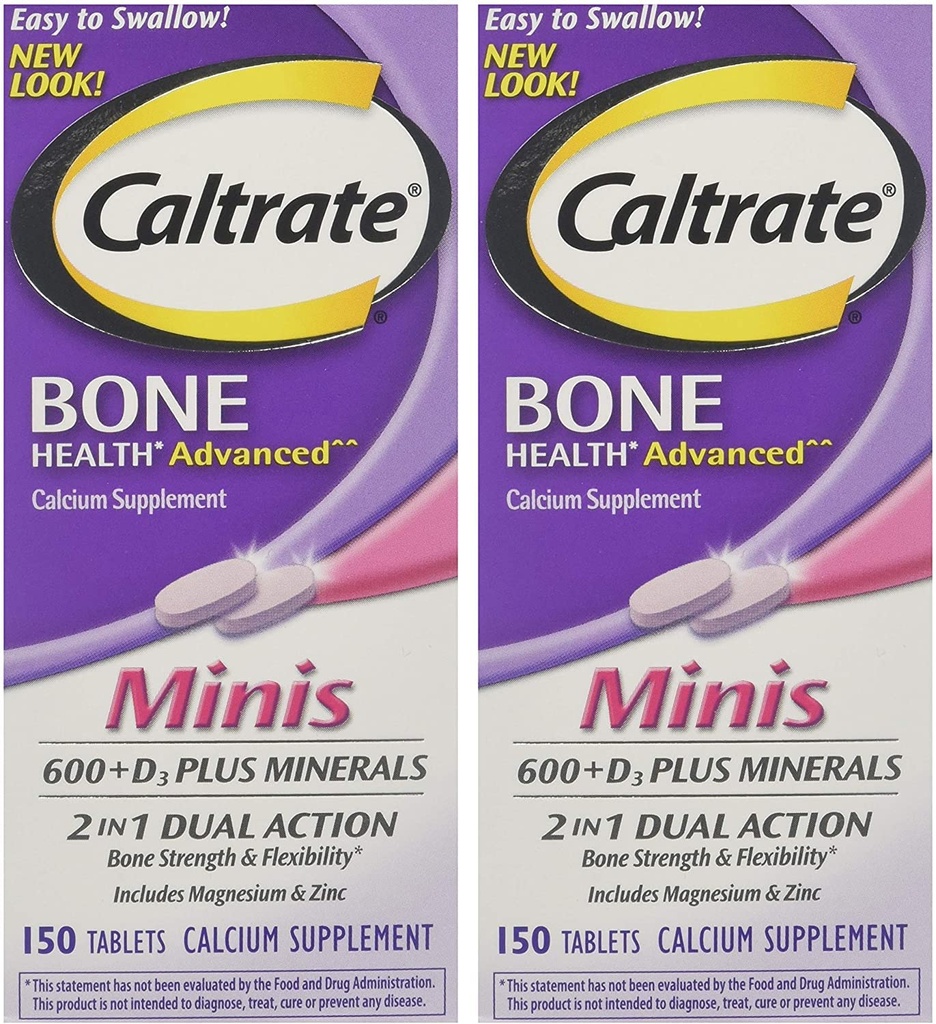 Caltrato Minis + Minerales Tamaño 150ct Caltrato Minis + Minerales ,150 Cuenta (Pack of 2)