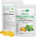 Oil of Oregano Capsules - Ingredients Oil of Oregano Softgels - 2 in 1 6000mg Oil of Oregano with Black Seed Oil 200mg - High Carvacrol & Thymoquinone for Immune Support