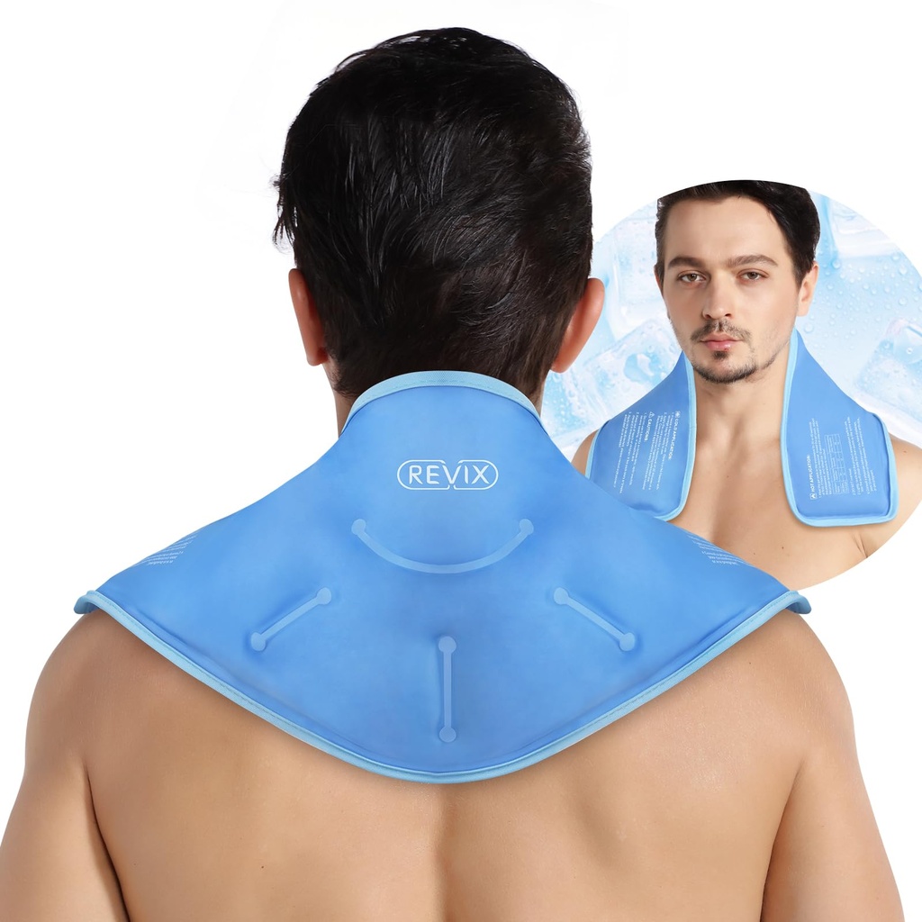 REVIX Neck Ice Pack Wrap – Reusable Hot Cold Gel Pack for Neck and Shoulder