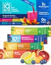 IQMIX Hidration Electrolyte Powder – 4-en-1 Fórmula para la hidratación, la claridad mental, el humor y la recuperación – Sugar-Free Drink Mix, Keto, Magnesium L-Threonate, Lion’s Mane – 20 Contando Variedad Pack