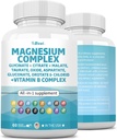 60 Conde Magnesium Complex 2285mg con Magnesium Glycinate Citrate Malate Oxide Taurate Aspartate Gluconate Orotate & Mag Chloride, Zinc Copper Manganese & Vitamin C B1 B2 B6 B12 Complex USA
