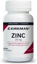 Kirkman - Zinc 20mg - 100 cápsulas - Soporte inmunológico - alta absorción - hipoalergénico