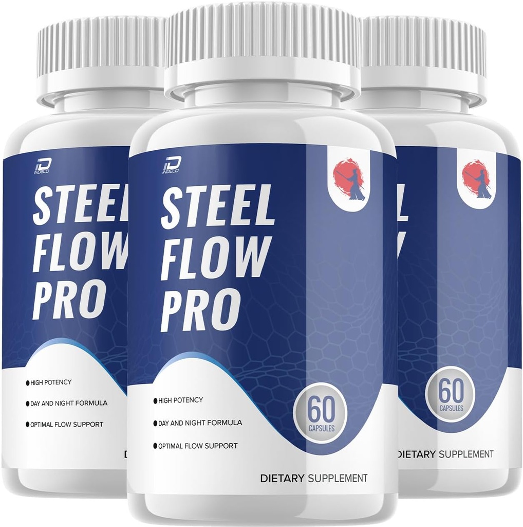 Steel Flow Pro Suplemento para Hombres – SteelFlowPro Advanced Energy Pills, SteelFlow Pro Suplementos Aún Flujo Pro para Hombres Suplemento de Salud, Reseñas (3 Pack - 180 cápsulas)