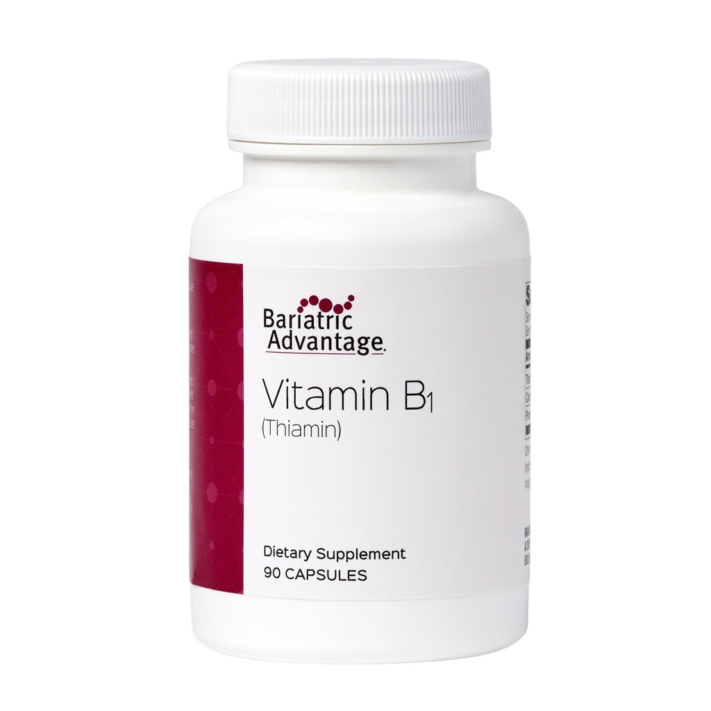 Bariatric Advantage Vitamina B1 Thiamin - 100 mg Thiamin Mononitrate - Easy Digest - Designed for Bariatric Patients - Supports Energy Production* - 90 Count