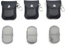 VOFOON 3 Pack Small Pill Organizer, Travel Pill Box for Purse, Keychain Pill Holder, Pocket Pill Container, 2 Times a Day Daily Portable Medicine Vitamin Case, Fish Oil Box, Supplement Box